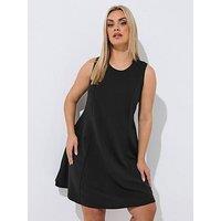 Yours Curve Seam Detail Formal Dress - Black