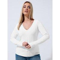 Yours Curve Long Sleeve Top - Black