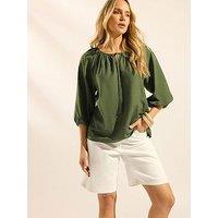 Long Tall Sally Gypsy Linen Top - Black
