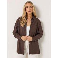 Long Tall Sally Sleeve Shirt - Chocolate