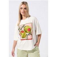 Yours Curve Slogan T-Shirt - White