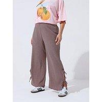 Yours Curve Gingham Tie Hem Trouser