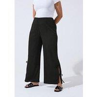 Yours Curve Gingham Tie Hem Trouser