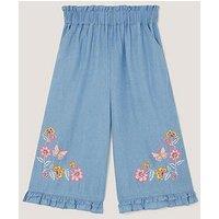 Monsoon Girls Heritage Wide Trousers - Blue