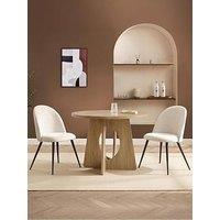 Dusk Lucy 4 Seater Dining Table - Light Wood