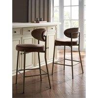 Dusk Mia Set Of 2 Barstools - Cappuccino