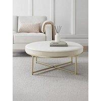 Dusk Northwich Round Pouffe - Ecru