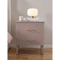 Dusk Sienna 2 Drawer Bedside Table - Dusty Mauve