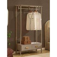 Dusk Marnie Clothes Rail With Drawers - Taupe