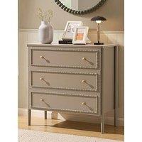 Dusk Posy Bobbin 3 Drawer Chest - Taupe