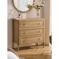 Dusk Posy Bobbin 3 Drawer Chest - Light Wood