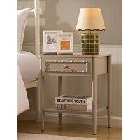 Dusk Posy Bobbin 1 Drawer Nightstand - Taupe