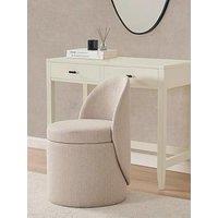 Dusk Primrose Dressing Table Storage Stool - Stone Grey