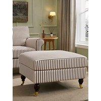 Dusk Sicily Pouffe - Chocolate Stripe