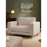 Dusk Soho Loveseat - Chocolate Stripe