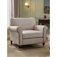 Dusk Sicily Armchair - Chocolate Stripe