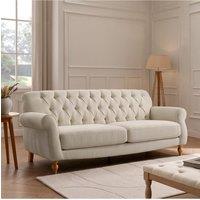 Dusk Hebden 3 Seater Sofa - Cream Linen