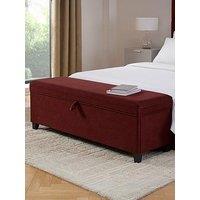 Dusk Windermere Storage Ottoman - Rust
