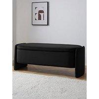Dusk Didsbury Curved Ottoman Storage Bench - Ink