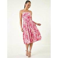 Roman Petite Strappy Bubble Hem Dress