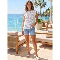 Roman Petite Frill Trim Top
