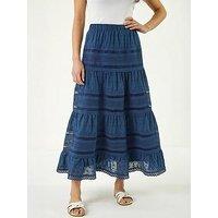 Roman Petite Lace Trim Maxi Skirt