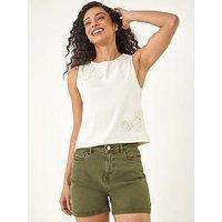 Roman Dusk Floral Embroidered Top