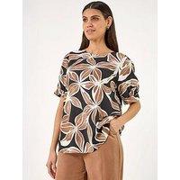 Roman Floral Print Top