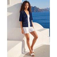 Roman Petite Pointelle Open Cardigan