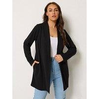 Yours Curve Shawl Collar Scuba Blazer - Black