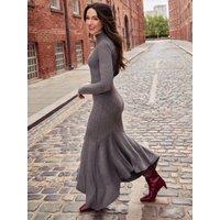 Michelle Keegan Asymmetric Hem Midaxi Dress - Grey