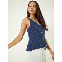 Roman Petite Button Knit Cami Top
