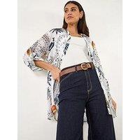 Roman Floral Print Collared Blouse