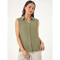 Roman Petite Button Front Blouse
