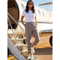 Roman Contrast Trim Cropped Trouser