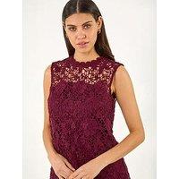 Roman High Neck Stretch Lace Top