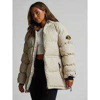Zavetti Canada Womens Remila Longline Hooded Puffer Jacket - Brown