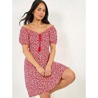 Roman Petite Floral Tassel Tie Dress
