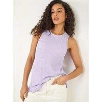 Roman Dusk Textured Longline Stretch Top