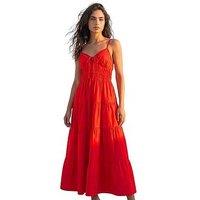 Roman Dusk Cotton Tiered Maxi Dress
