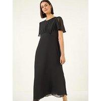 Roman Flutter Sleeve Midi Dress