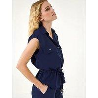 Roman Safari Tie Waist Button Jacket