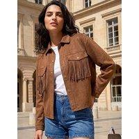 Roman Faux Suede Tassel Jacket
