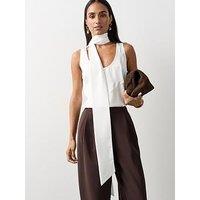 Michelle Keegan Scoop Neck Scarf Cami - Ivory