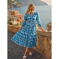 Roman Petite Floral Print Pocket Midi Dress