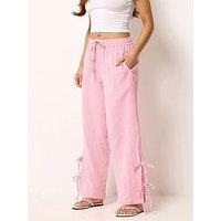 Pixiegirl Petite Crinkle Trousers - Pink