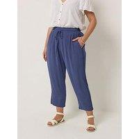 Yours Curve Textured Woven Crop Trousers