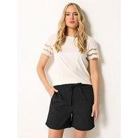 Long Tall Sally Textured Shorts - Black