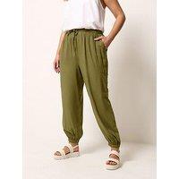 Yours Curve Crochet Side Crop Trousers