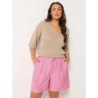 Yours Curve Crochet Drawstring Shorts